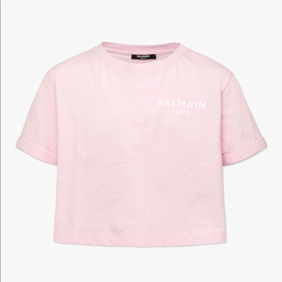 Pink Balmain Cropped TShirt (SSENSE with Tags) - Picture 1 of 2